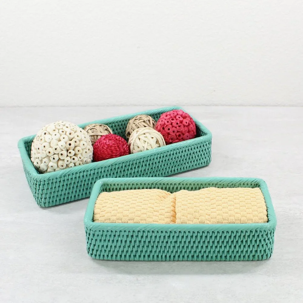 NEW Tight Woven Basket Duo - Chic Organization Set-Eco Handcraft